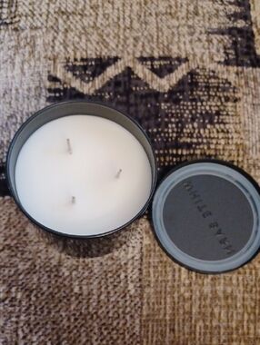 4/$80 New White Barn Mahogany Teakwood Intense Scented Triple Wick Candle